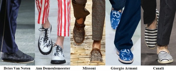 Scarpe uomo tendenze moda primavera estate 2016 con stampe