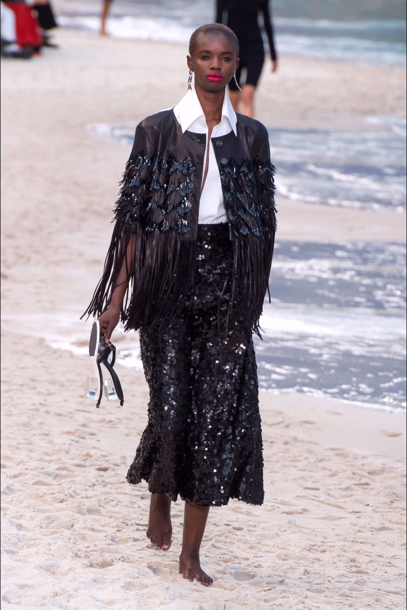 Chanel Outfit Nero Con Paillettes